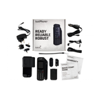 Inmarsat IsatPhone 2 kit contents including chargers and headset