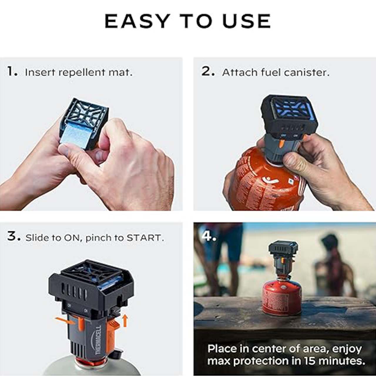 Thermacell Backpacker Mosquito Repeller Lightweight, Fuel-Powered Device for 21mâ€“ Protection Zone - Ideal for Camping and Outdoor Activities