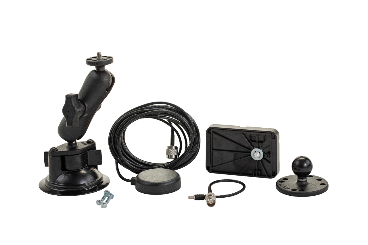 Iridium GO vehicle antenna kit with magnetic mount and accessories