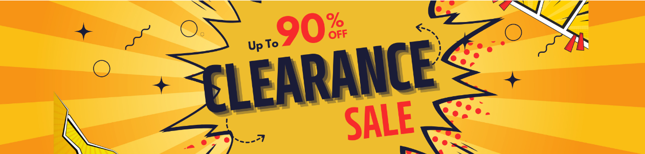 Clearance sale up to 90% off